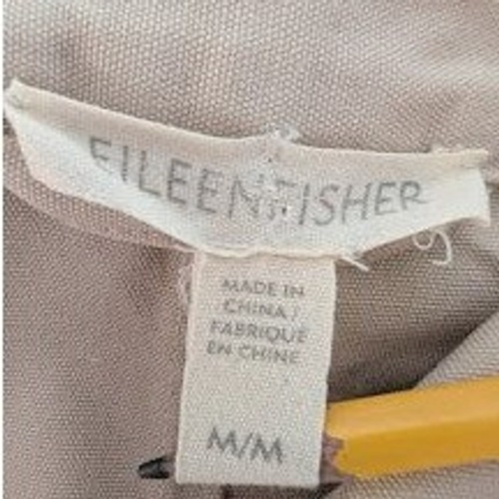 Eileen Fisher Womens Beige 100% Organic Cotton Button Front Car Coat Jacket M - Picture 5 of 7